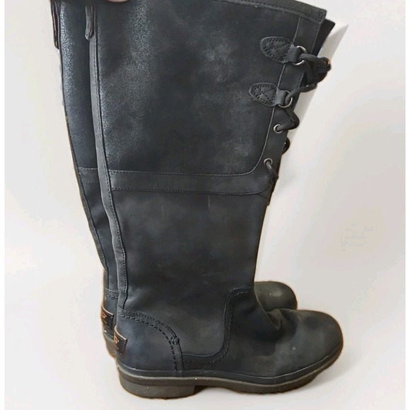 Ugg Australia Elsa Knee High Riding Boots Sz10 Waterproof Leather Shearling #491 - Picture 1 of 7